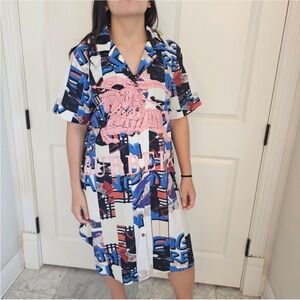 Burberry large print Multicolor Graphic Shirt Dress
